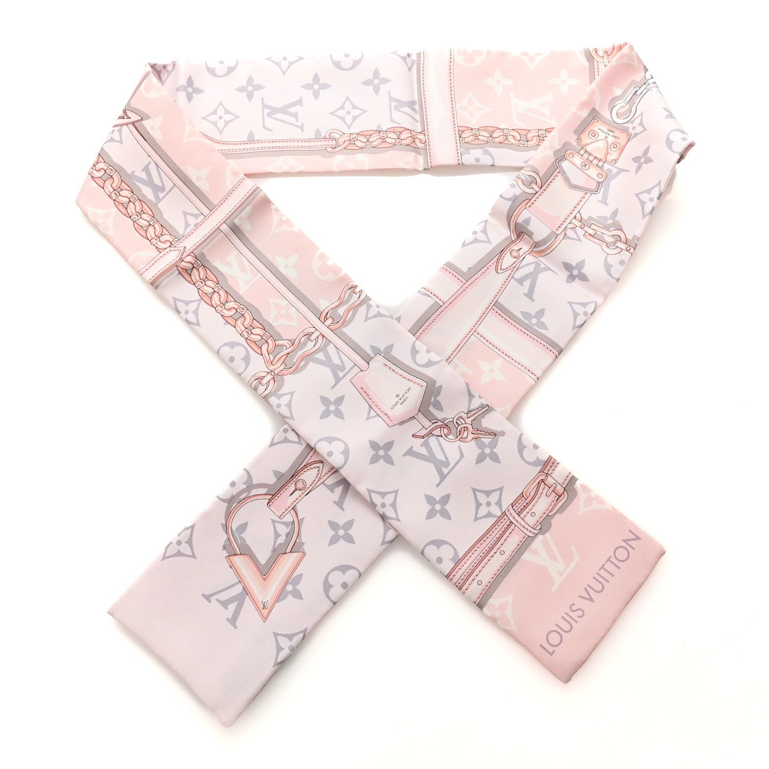 Louis Vuitton Silk Monogram Confidential Bandeau Light Pink