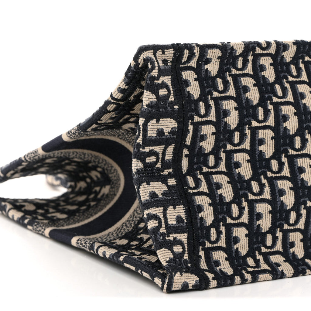 Christian Dior Oblique Medium Book Tote Blue Multicolor