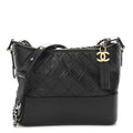 Chanel Aged Calfskin Quilted New Medium Gabrielle Hobo Black