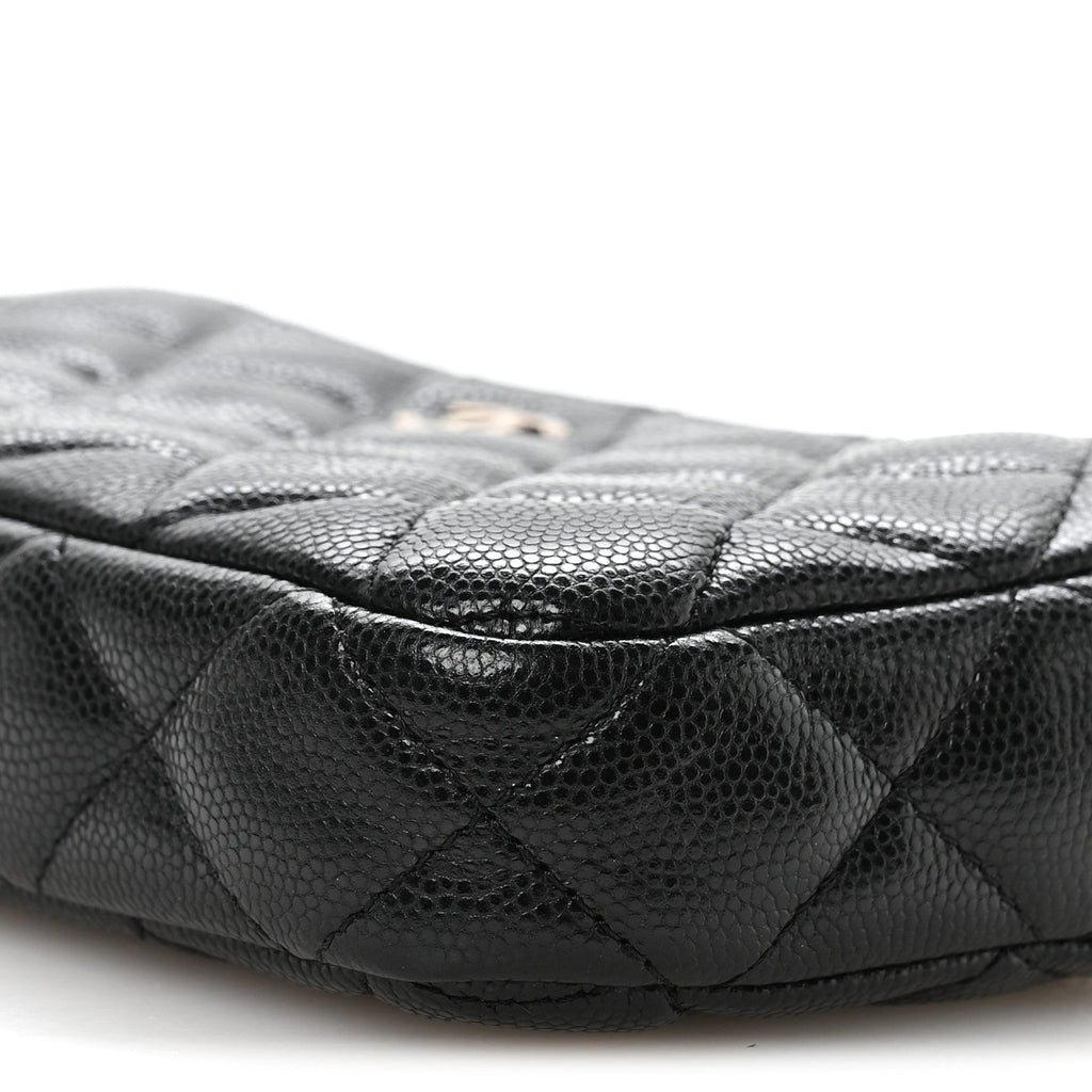Chanel Caviar Quilted Small Clutch With Chain Black