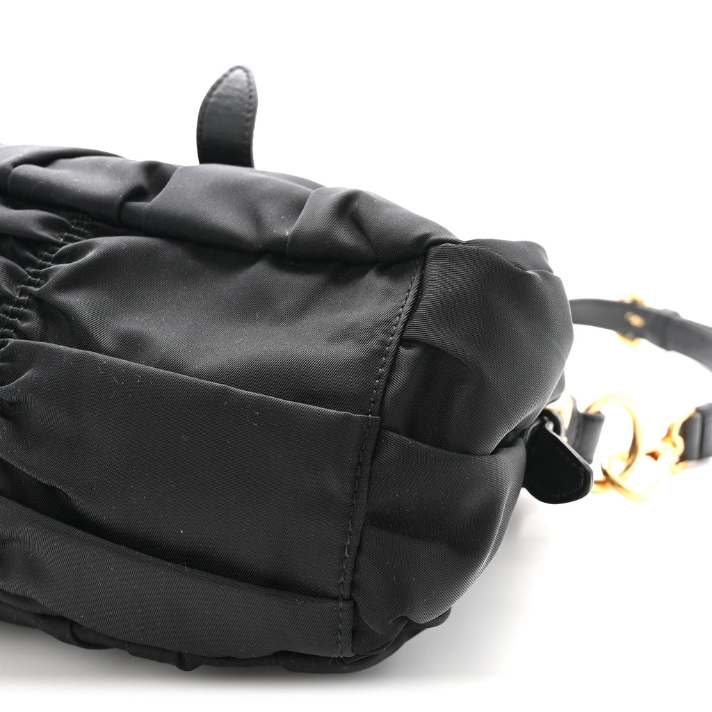 Prada Tessuto Nylon Gaufre Shopping Satchel Black