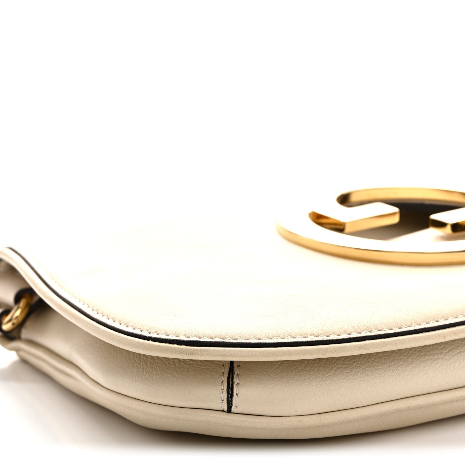 Gucci Roxy Calfskin Blondie Chain Shoulder Flap Bag Mystic White