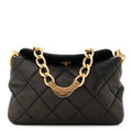 Chanel Lambskin Quilted Small CC Chain Hobo Black