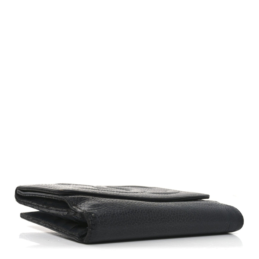 Caviar Timeless CC Compact French Wallet Black