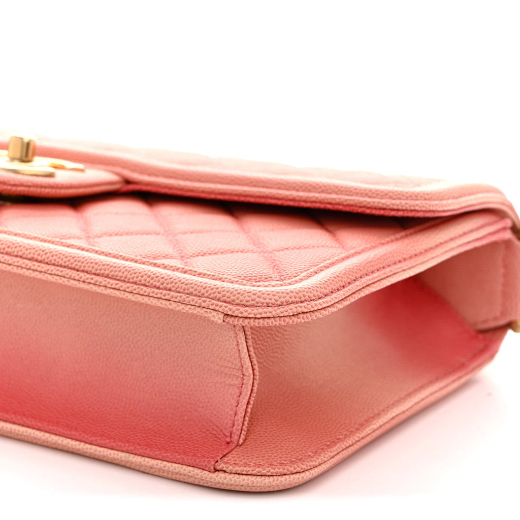 Chanel Caviar Quilted Medium Sunset On The Sea Flap Coral