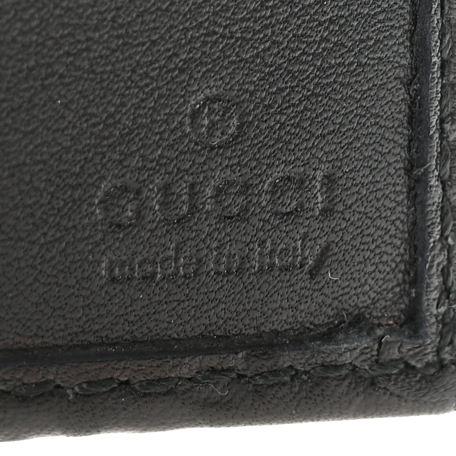 Gucci Guccissima Passport Case Black