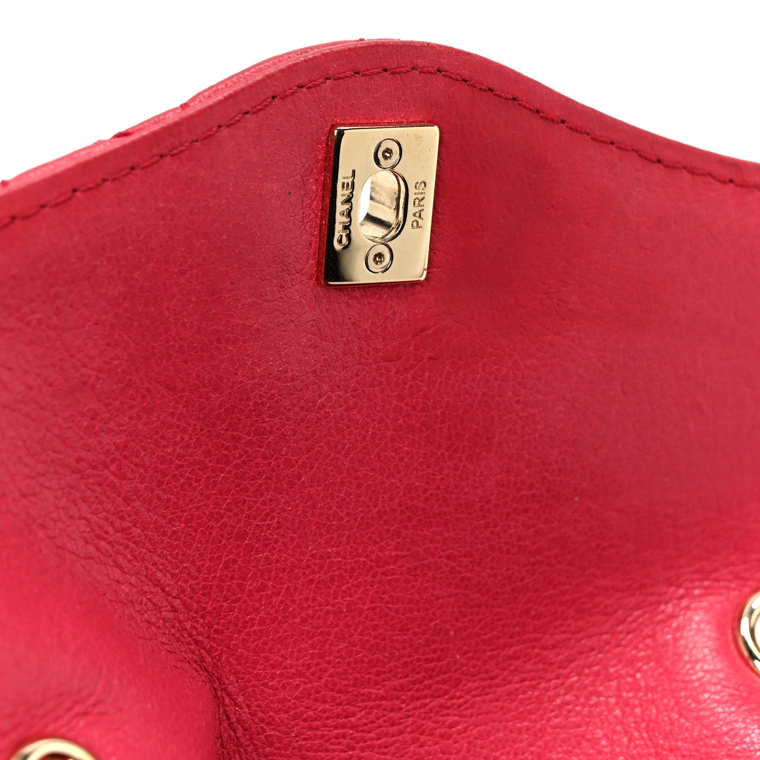 Chanel Goatskin Quilted Coco Curve Flap Messenger Flap Red