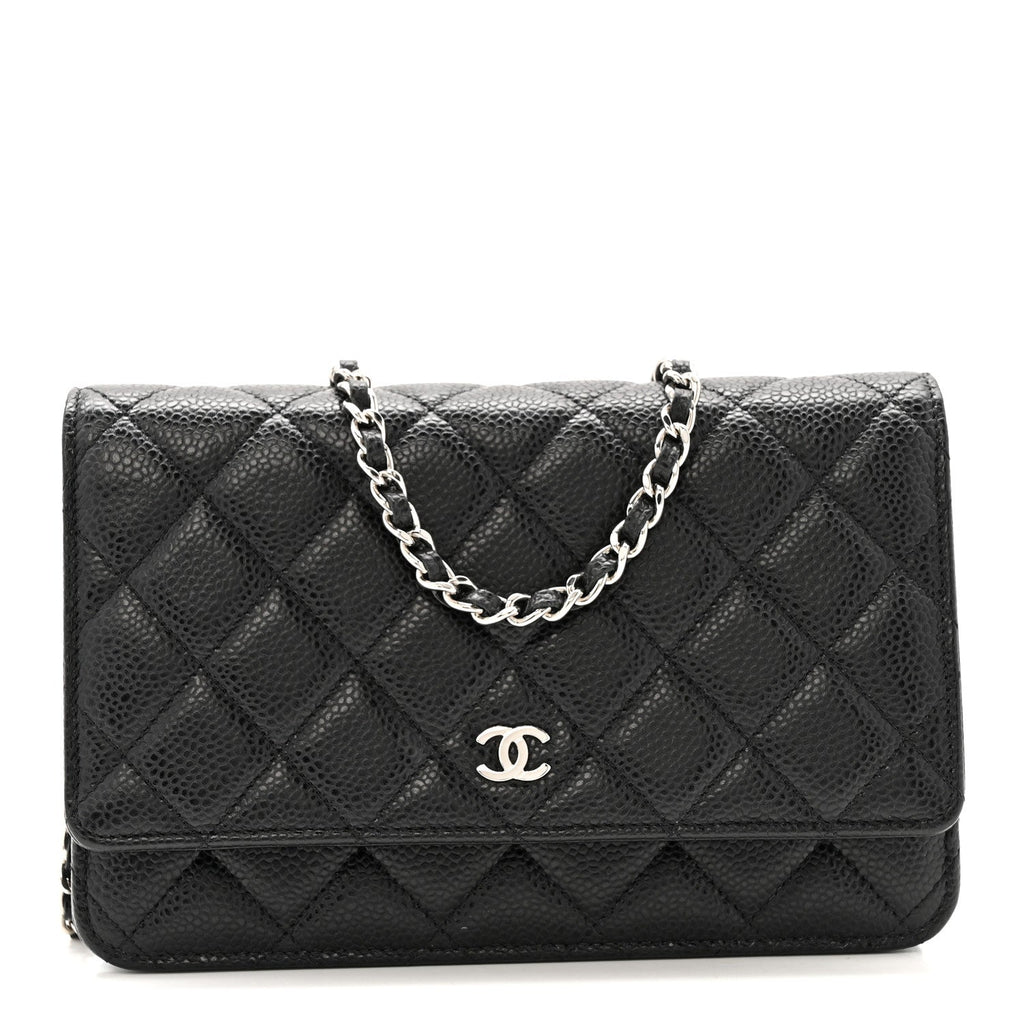 Chanel Caviar Quilted Wallet on Chain WOC Black