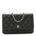 Chanel Caviar Quilted Wallet on Chain WOC Black