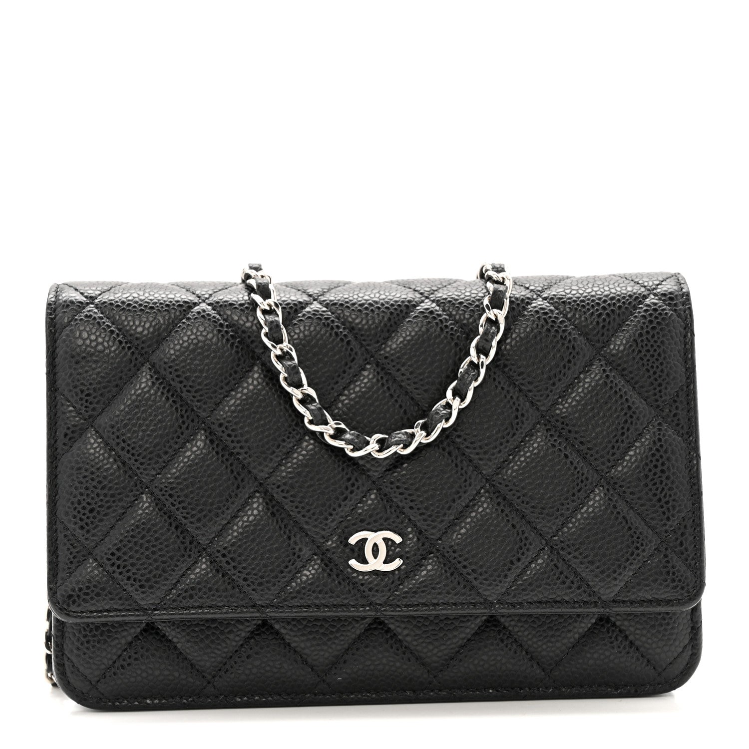 Chanel Caviar Quilted Wallet on Chain WOC Black