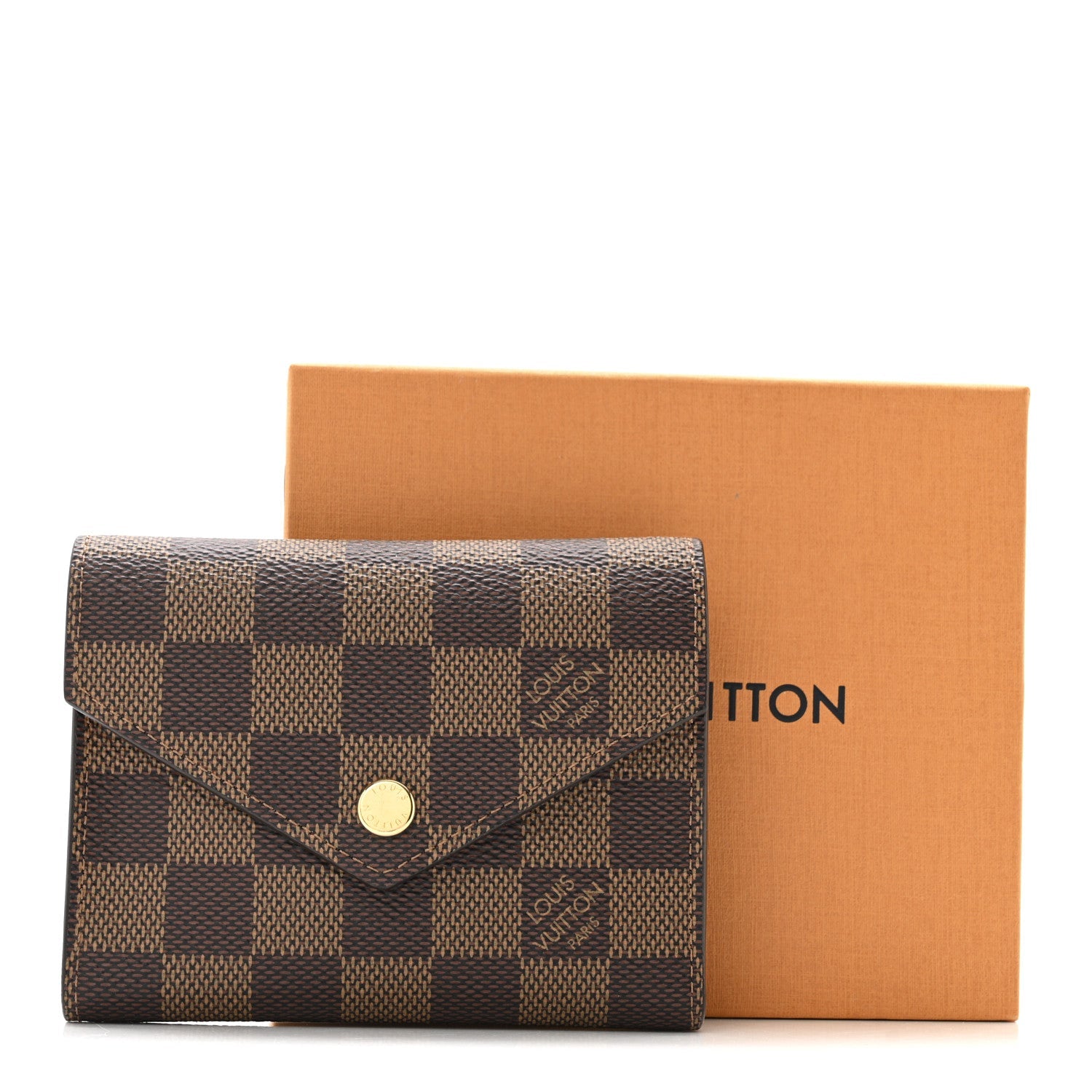 Louis Vuitton Damier Ebene Victorine Wallet Red