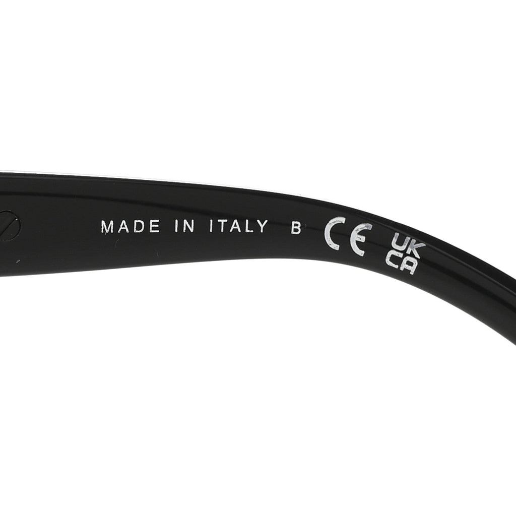 Acetate Calfskin Square Sunglasses 5476-Q-A Black White