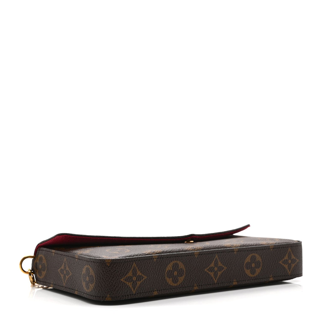 Louis Vuitton Monogram Pochette Felicie Chain Wallet Fuchsia