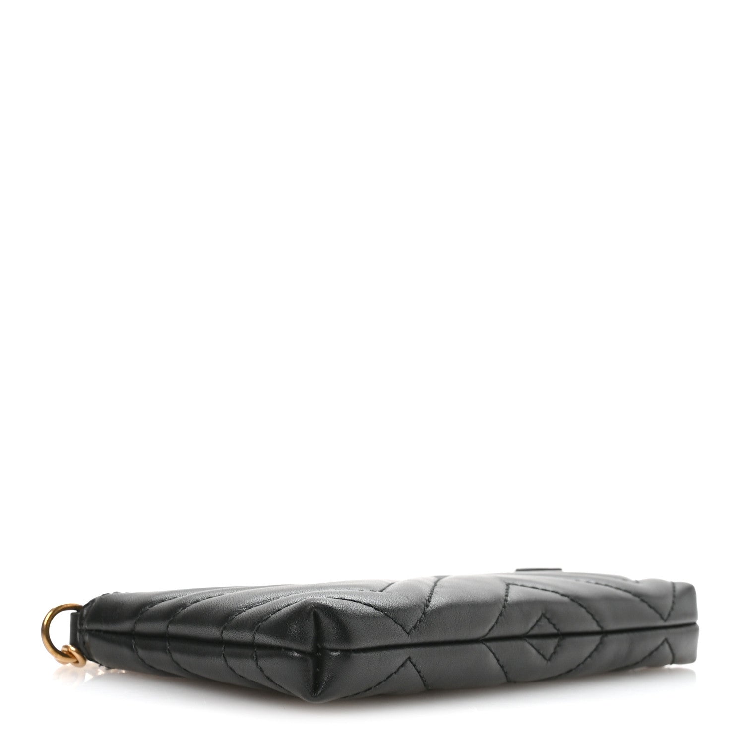 Gucci Calfskin Matelasse Mini GG Marmont Chain Bag Black