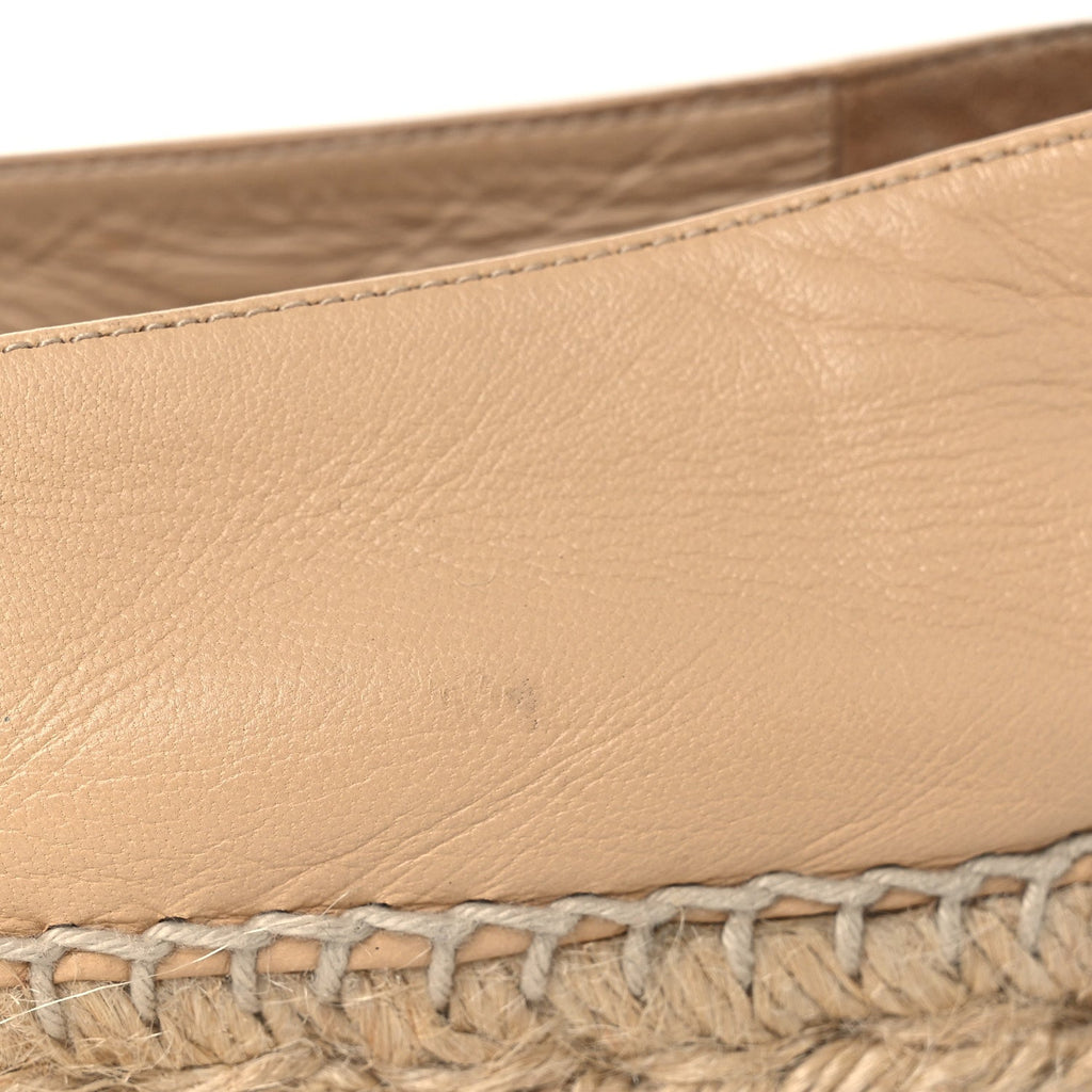 Lambskin CC Espadrilles 37 Beige Black