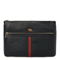 Gucci Calfskin Large Ophidia Pouch Clutch Black