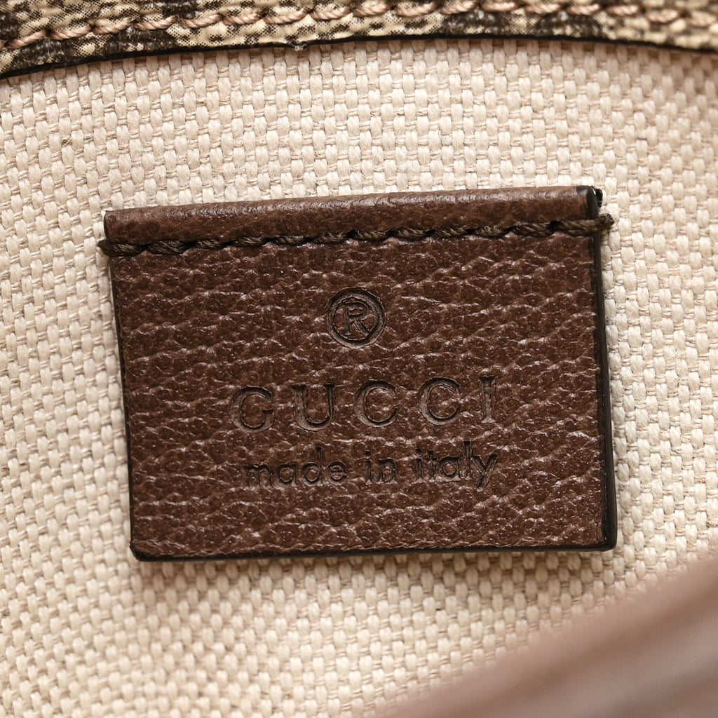 Gucci GG Supreme Monogram Neo Vintage Web Belt Bag Brown