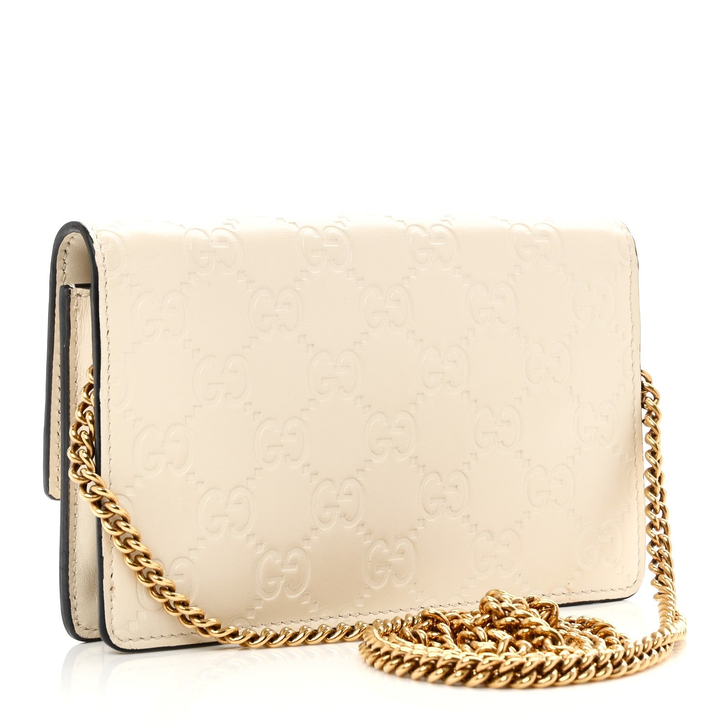 Gucci Guccissima Mini Cherry Chain Bag White