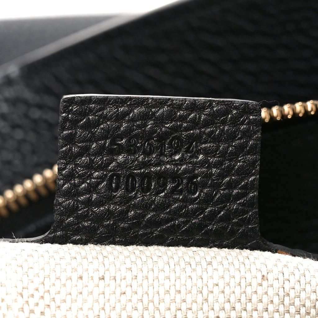 Gucci Pebbled Calfskin Large Soho Hobo Black