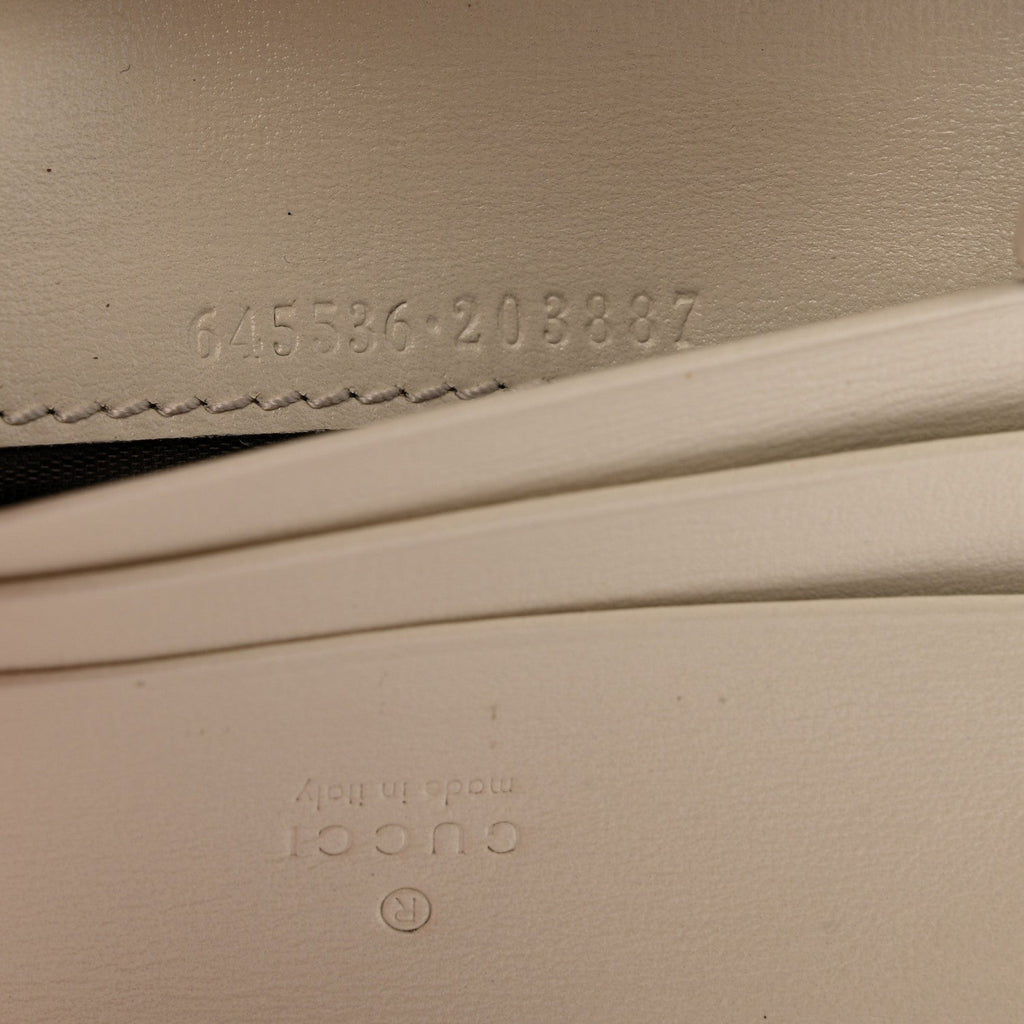 Gucci Calfskin Jackie 1961 Card Case Mystic White