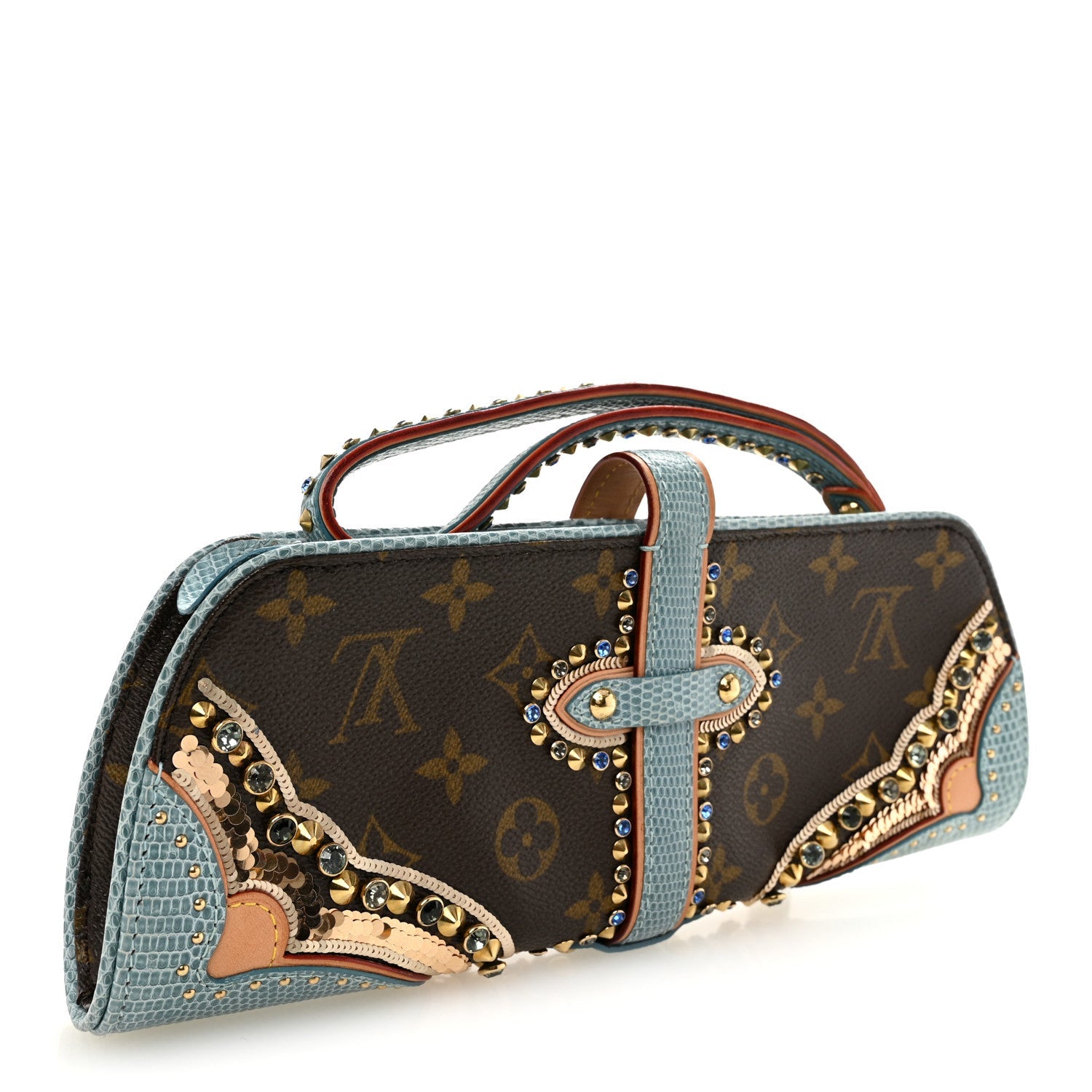 Louis Vuitton Monogram Lizard Embellished Les Extraordinaires Clutch