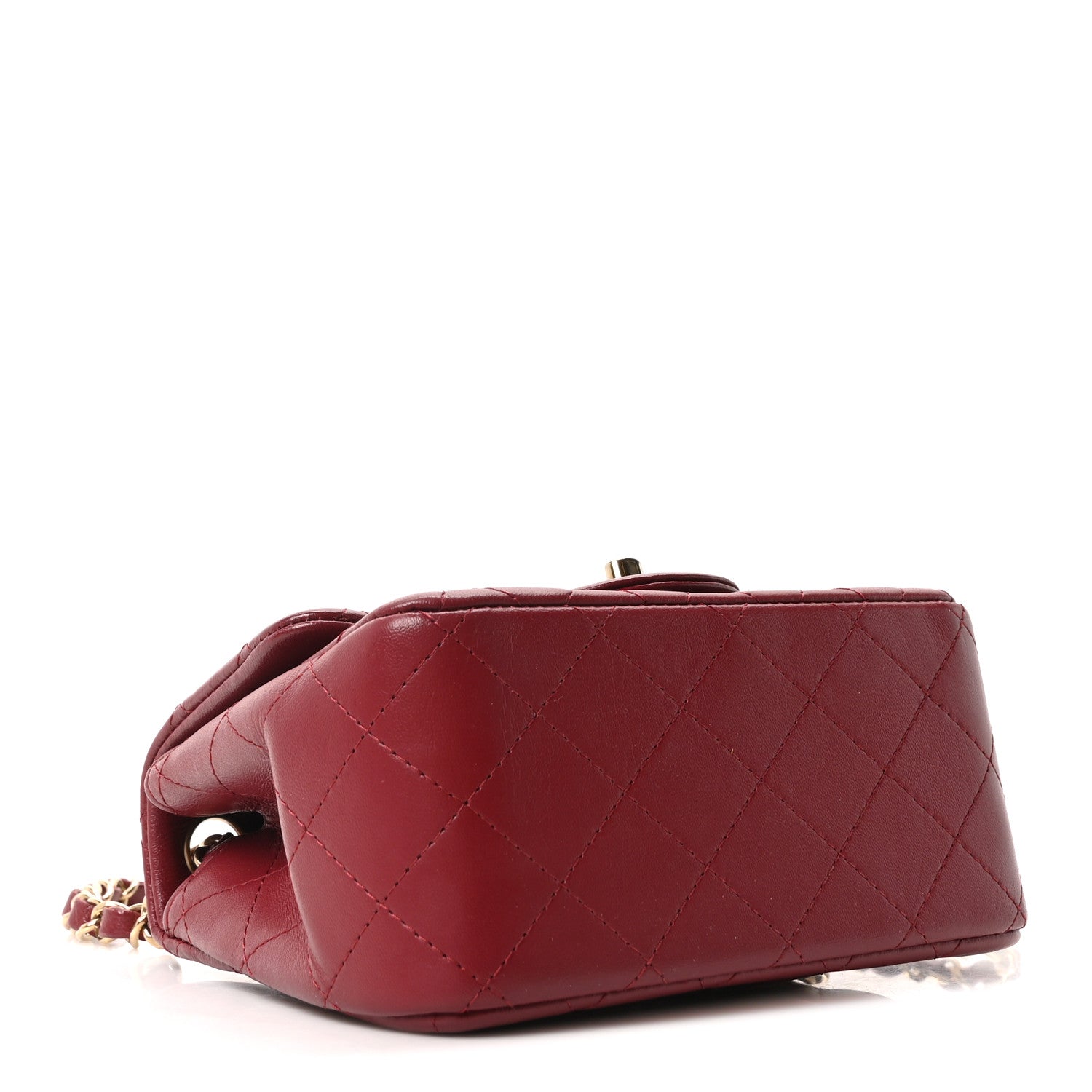 Chanel Lambskin Quilted Mini Square Flap Red