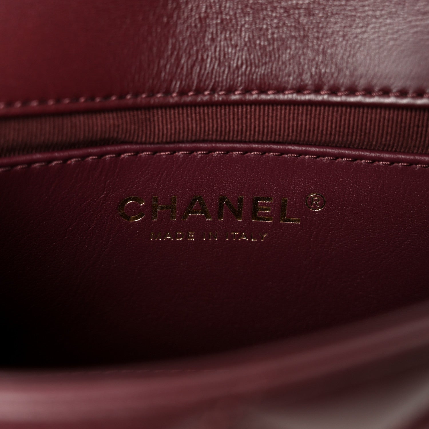 Chanel Lambskin Braided Calfskin Mini Flap Bag Dark Burgundy Black