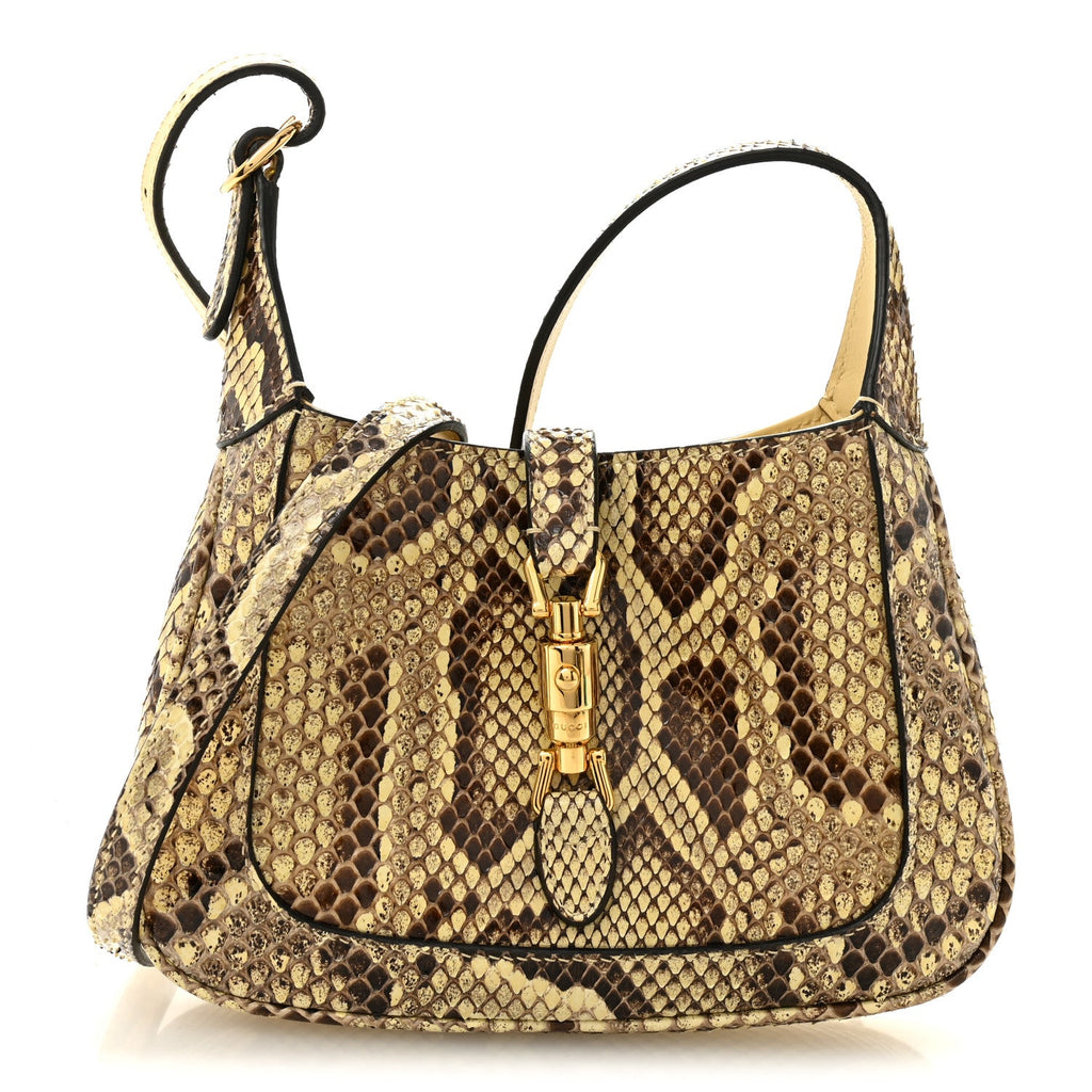 Gucci Snakeskin Mini Jackie 1961 Hobo Beige