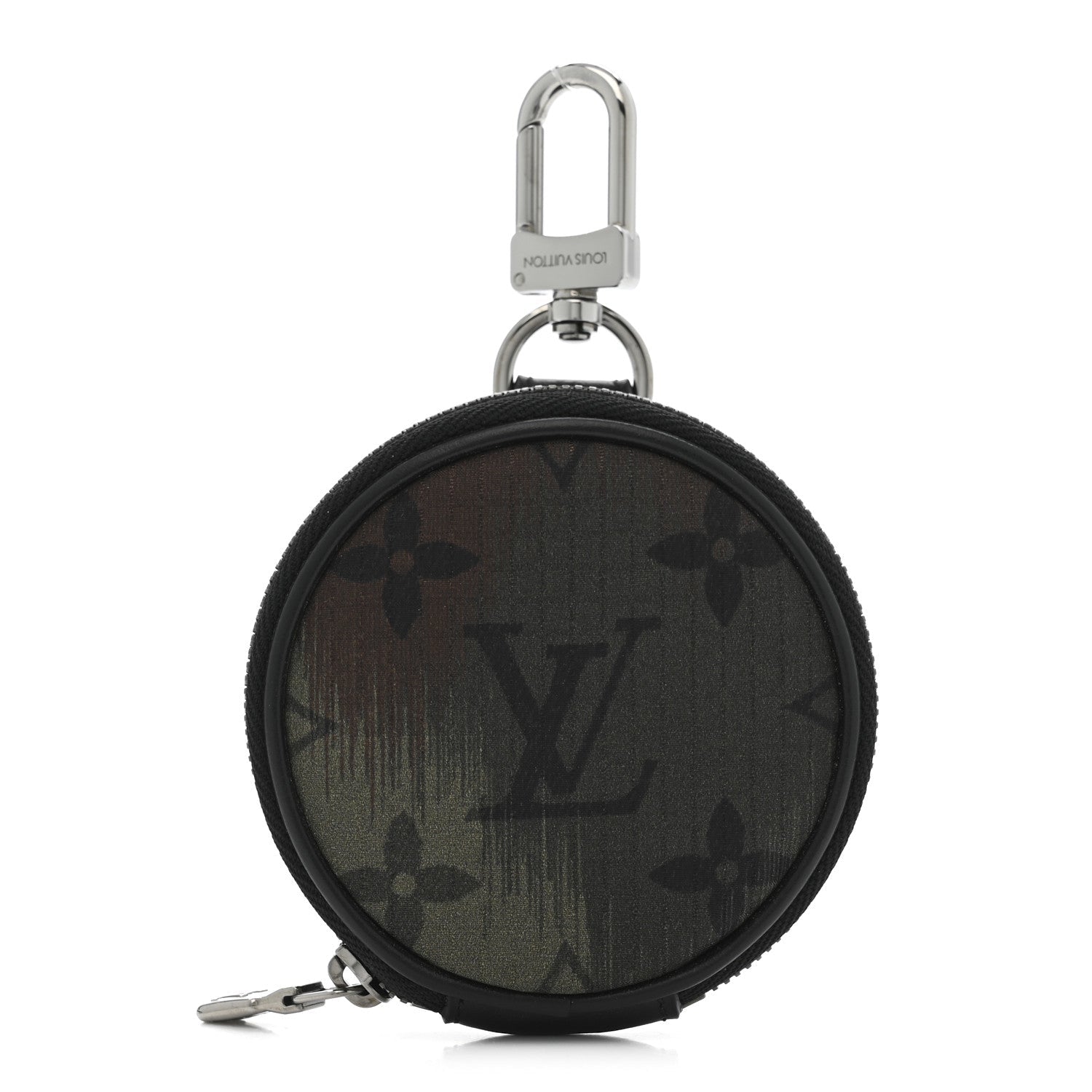 Louis Vuitton Nylon Monogram Camouflage Round Coin Purse Kaki