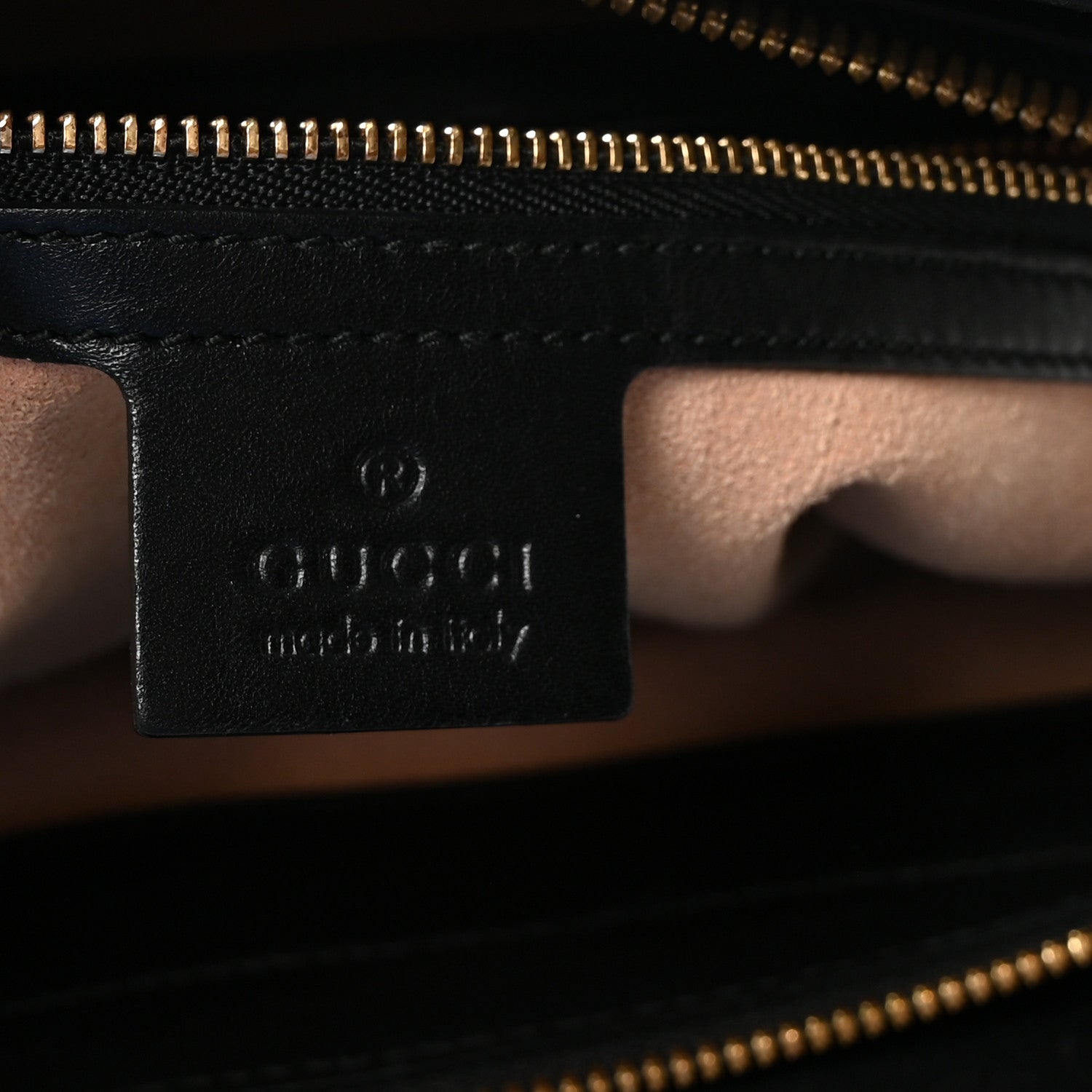 Gucci Guccissima Signature Medium Shoulder Tote Bag Black