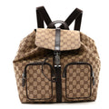 Gucci Monogram Backpack Dark Brown