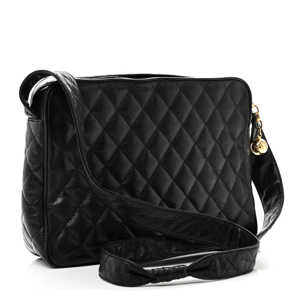 Chanel Caviar Quilted Flap Shoulder Bag Black