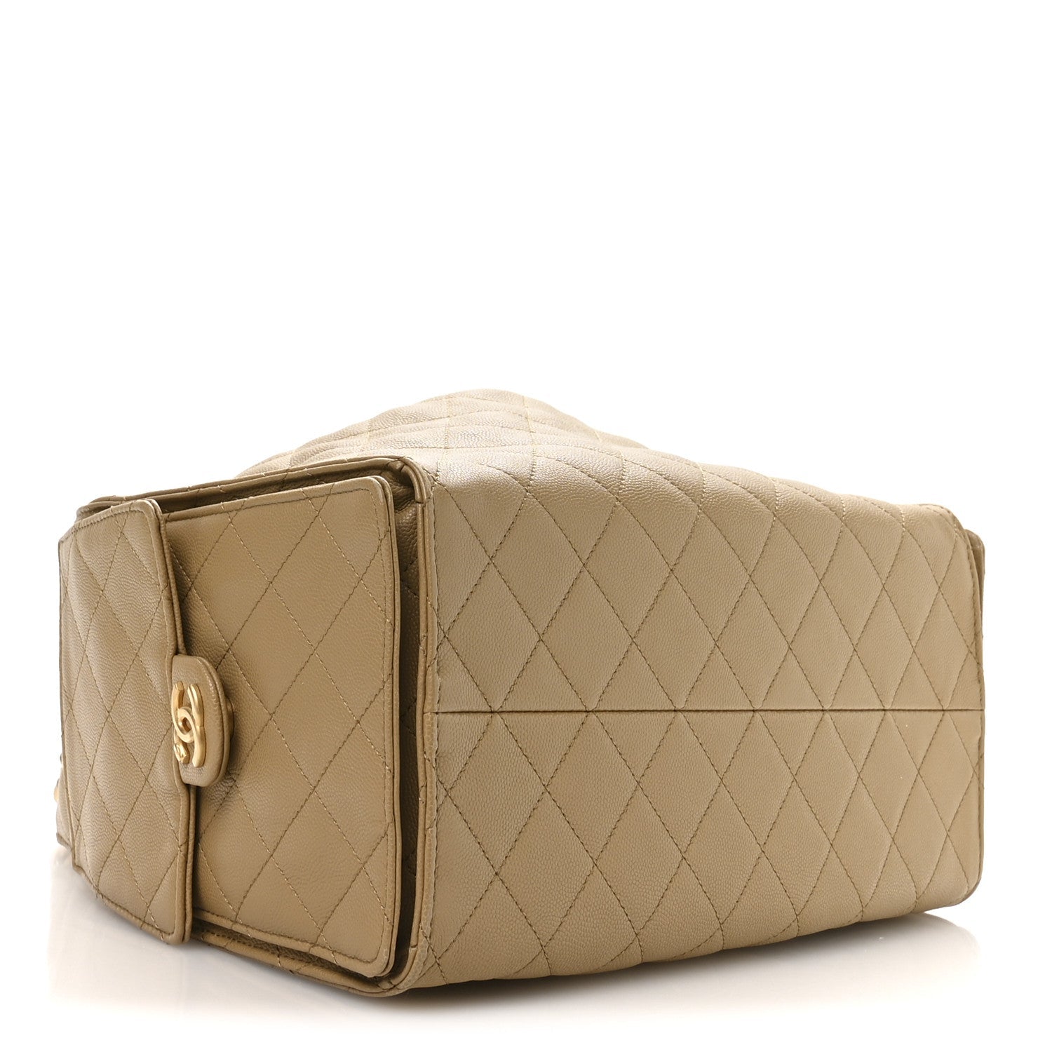 Chanel Caviar Quilted Medium Chanel 25 Handbag Dark Beige