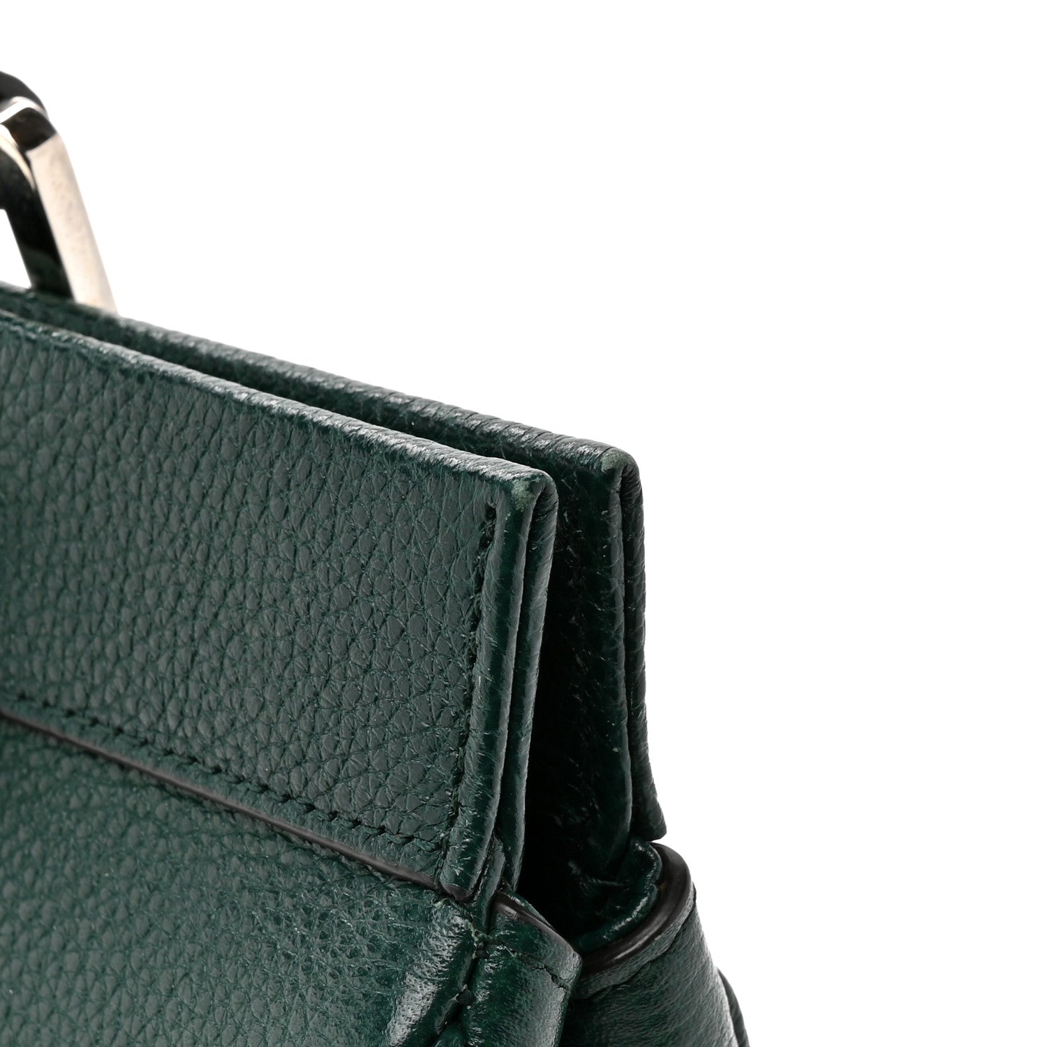 Gucci Grainy Calfskin Small Zumi Top Handle Bag Vintage Green