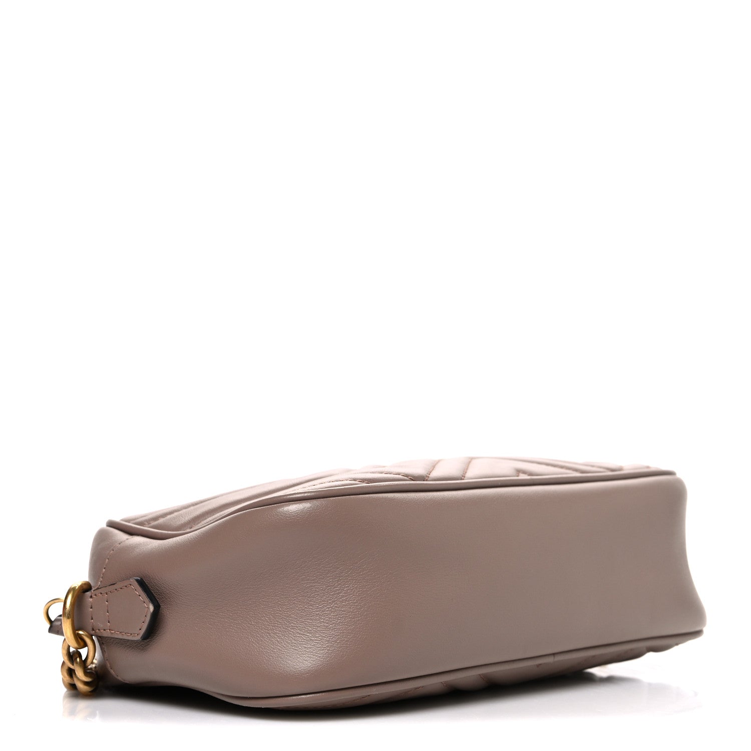 Gucci Calfskin Matelasse Small GG Marmont Chain Shoulder Bag Porcelain Rose