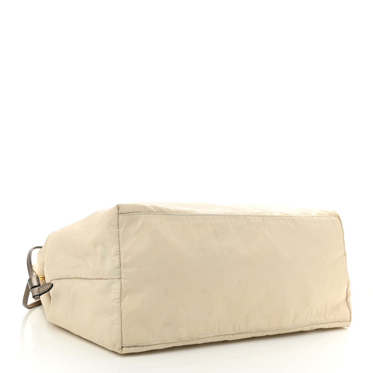 Prada Tessuto Nylon Saffiano Shopping Tote White