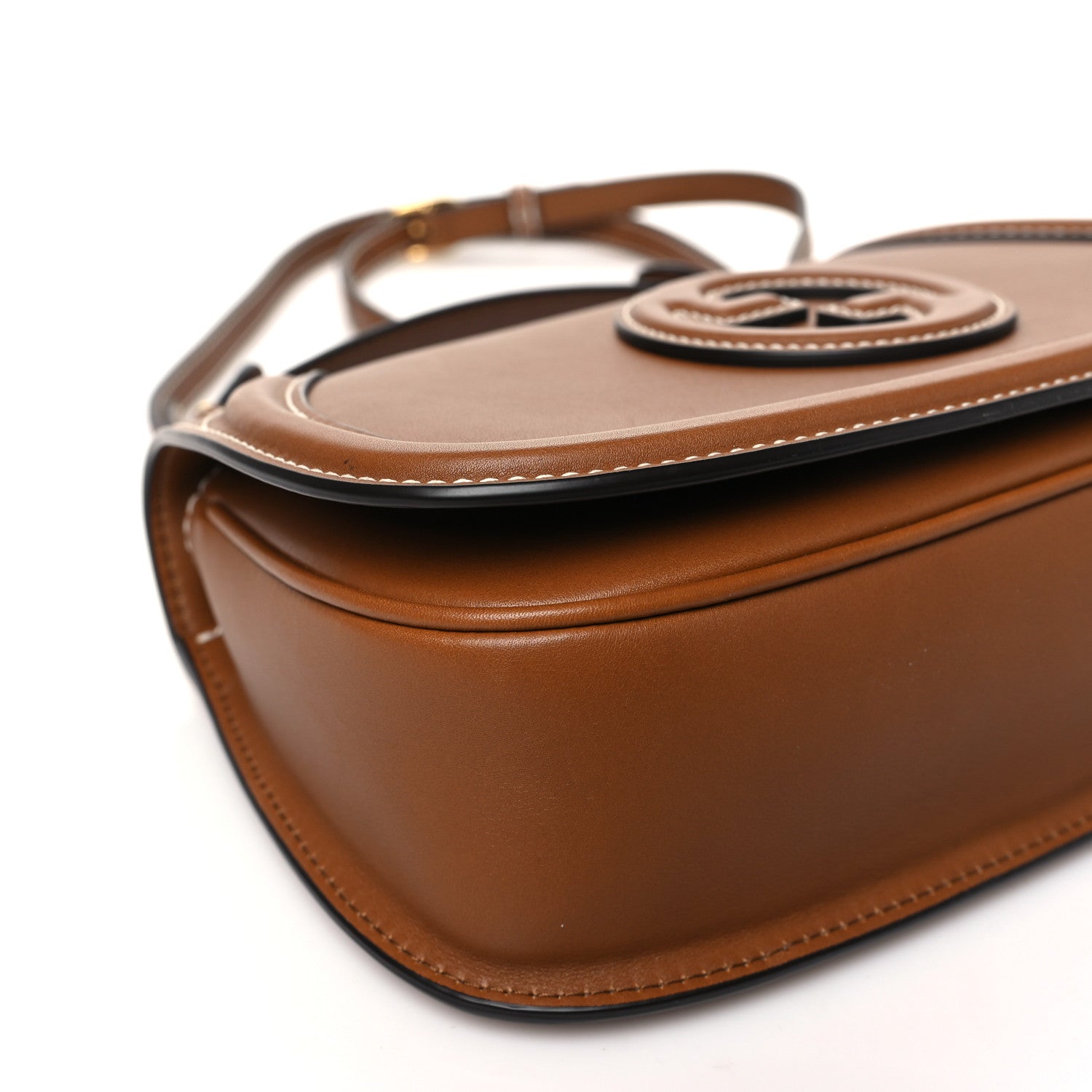 Gucci Roxy Calfskin Medium Blondie Top Handle Bag Brown
