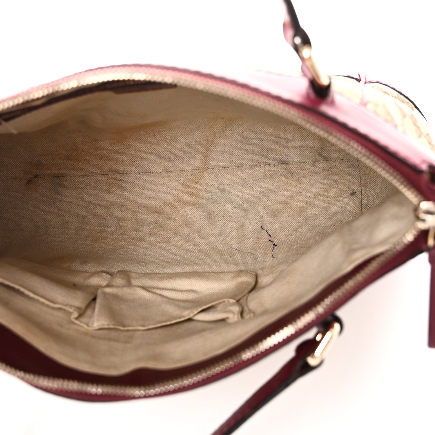 Gucci Monogram Web Mayfair Top Handle Satchel Beige Pink