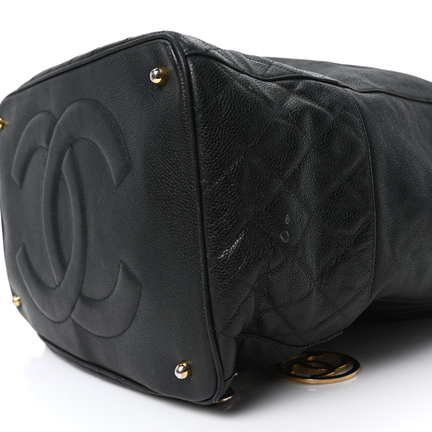 Chanel Caviar Quilted Drawstring Backpack Black