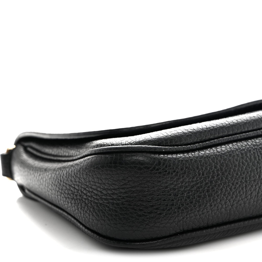 Gucci Pebbled Calfskin Medium Soho Flap Crossbody Black