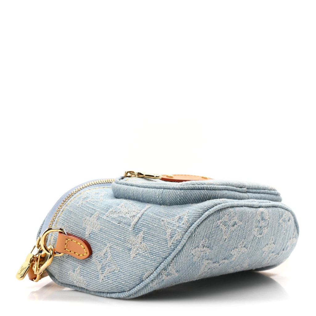 Louis Vuitton Monogram Denim Mini Bumbag Sky Blue