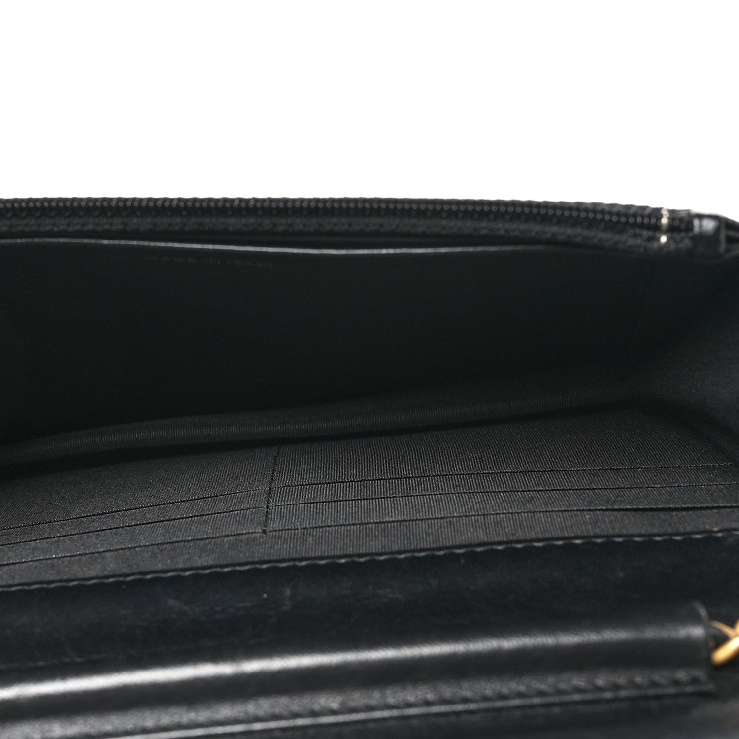 Chanel Lambskin Chevron Boy Wallet On Chain WOC Black
