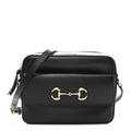 Gucci Textured Calfskin Small Horsebit 1955 Shoulder Bag Black