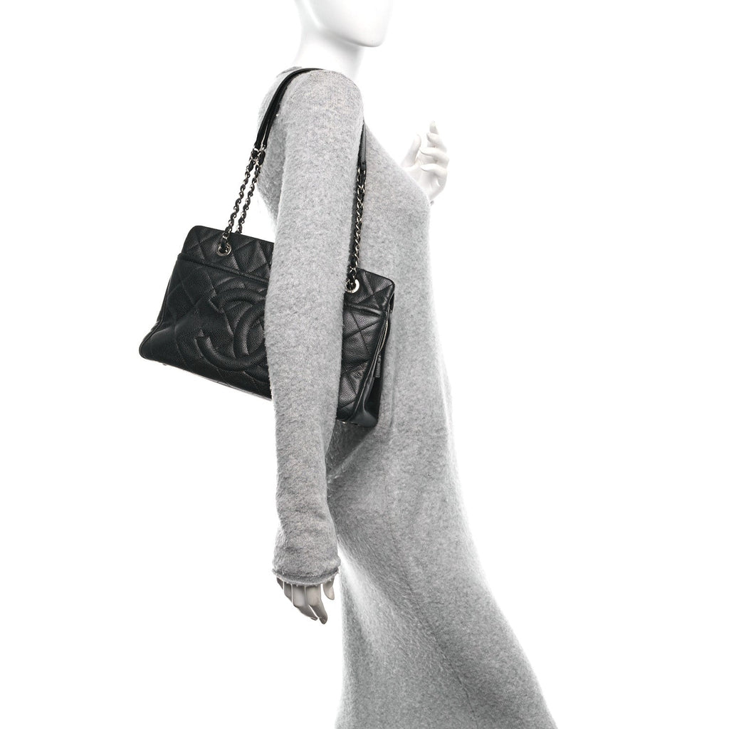 Chanel Caviar Quilted Timeless CC Soft Tote Black