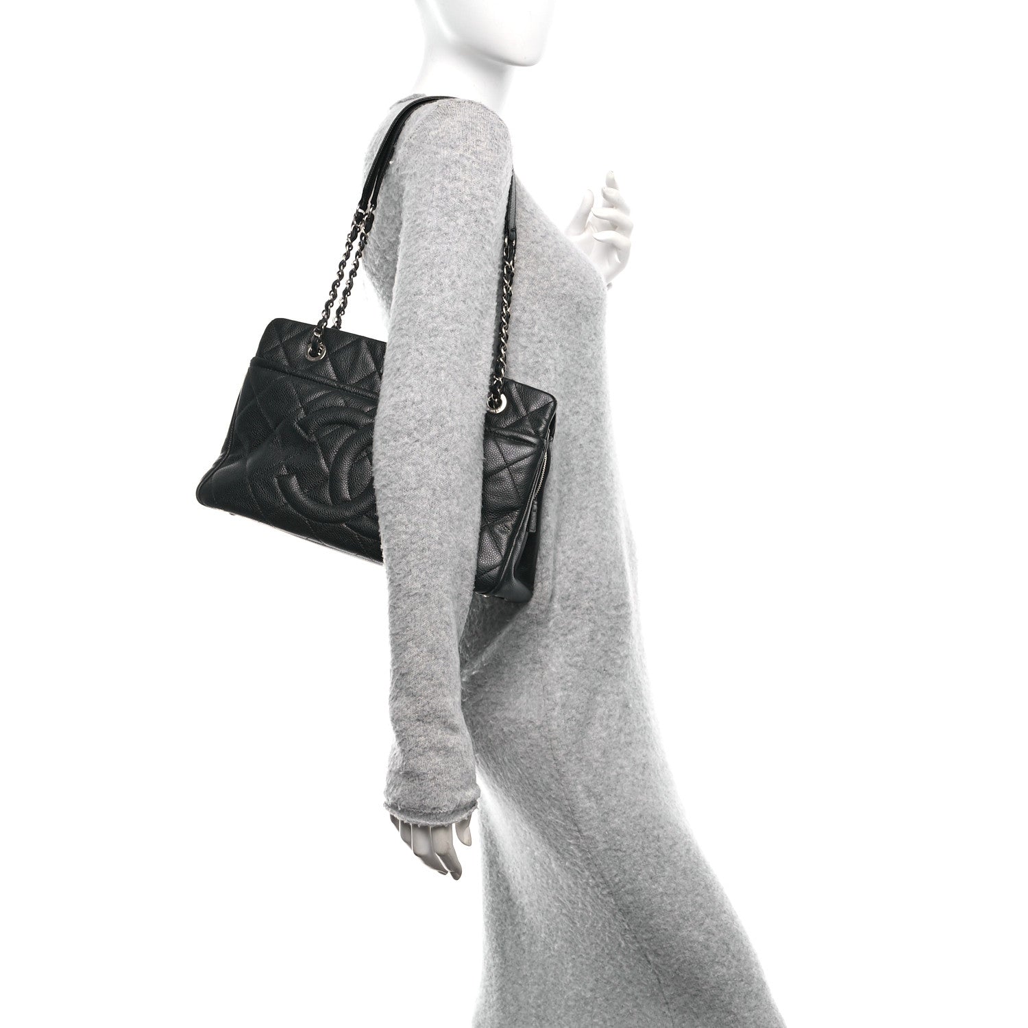Chanel Caviar Quilted Timeless CC Soft Tote Black
