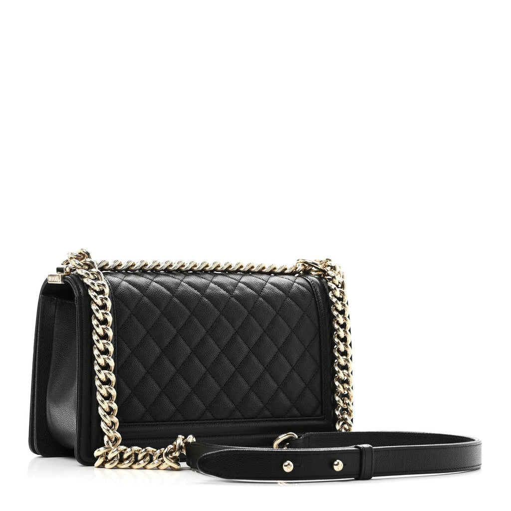 Chanel Caviar Quilted Medium Boy Flap Black