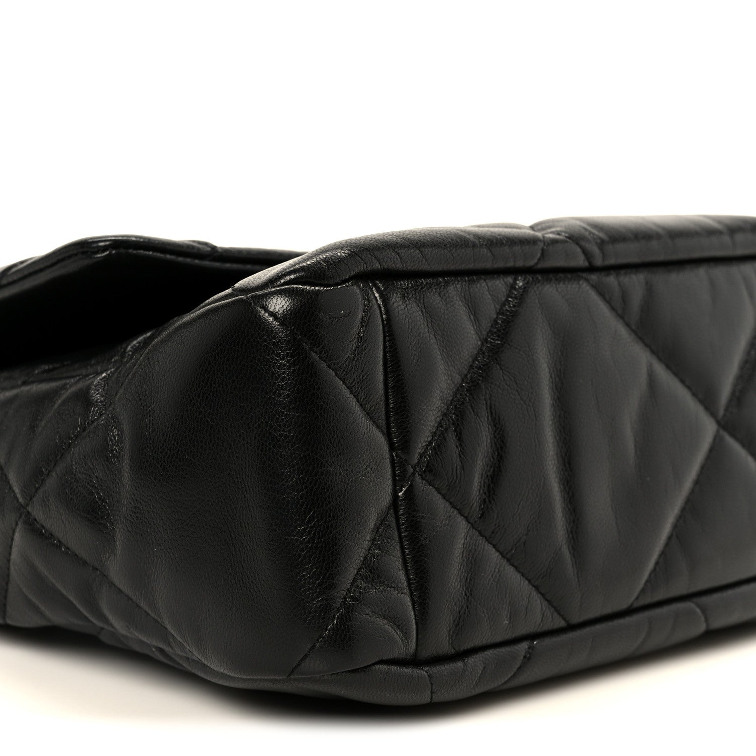 Chanel Goatskin Quilted Large Chanel 19 Flap Black