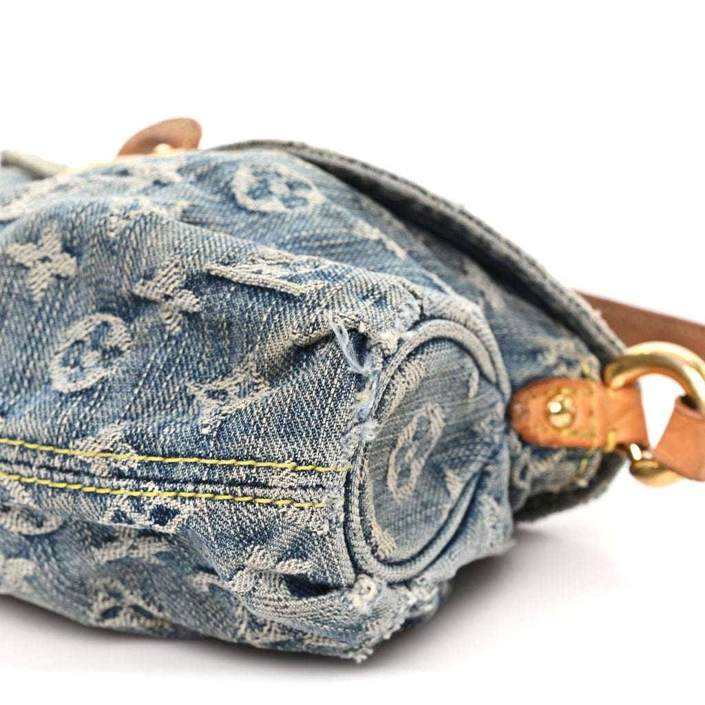 Louis Vuitton Monogram Denim Mini Pleaty Blue