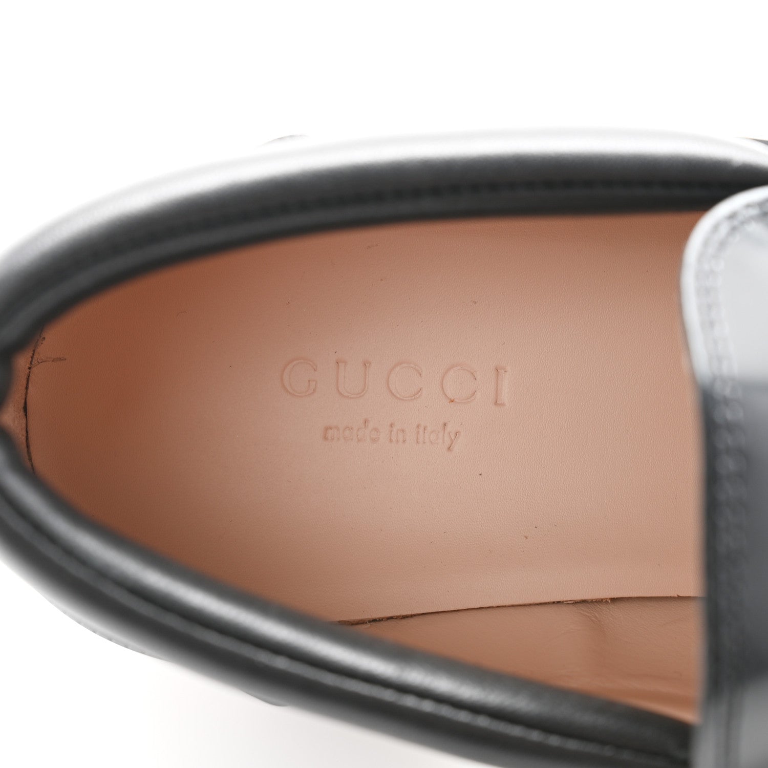 Gucci Magnum Calfskin Nappa Samoa Womens Horsebit Platform Chunky Lug Sole 40mm Loafers 35.5 Black
