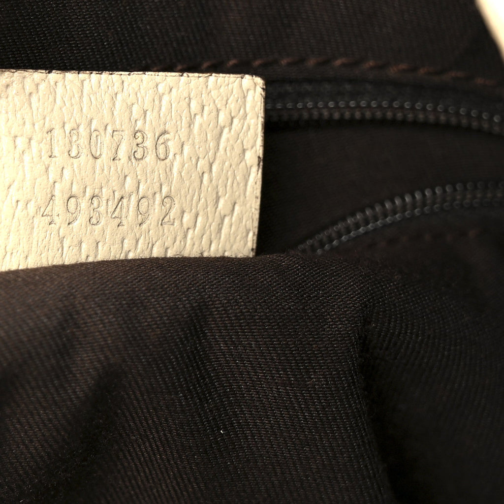 Gucci Monogram Medium Abbey Shoulder Bag Off White